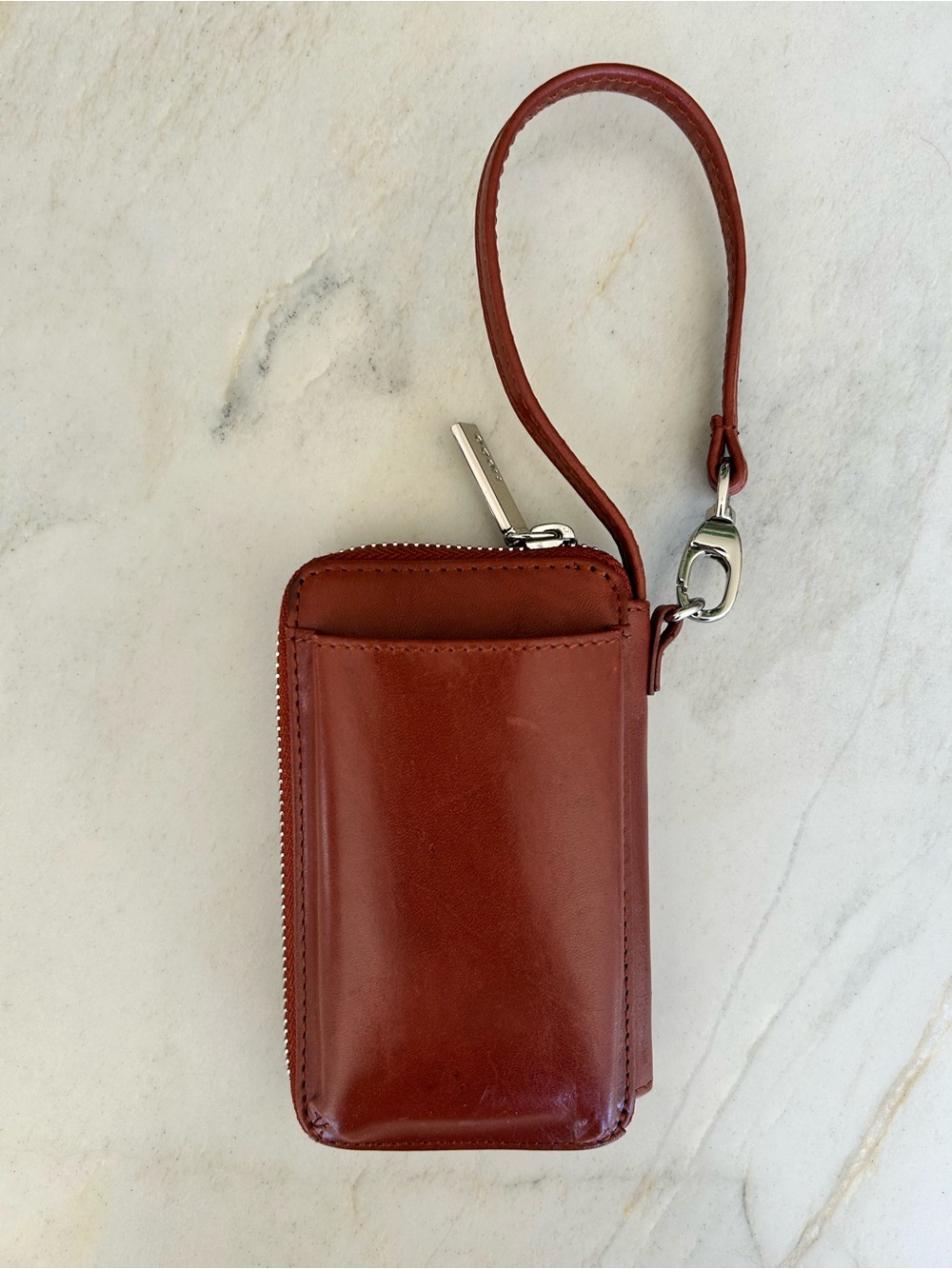 NWT HOBO Leather Wallet Wristlet Phone Pouch - Brown